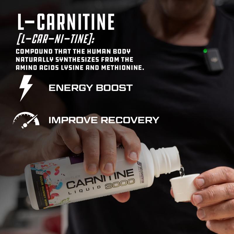 Suplemento líquido de carnitina | Sabor a gusano de gomita ácida