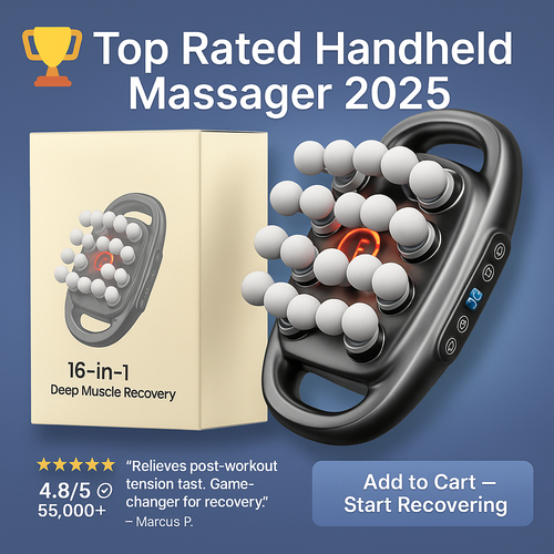 16 Head Massager — Deep Tissue with 30 Levels & Modes