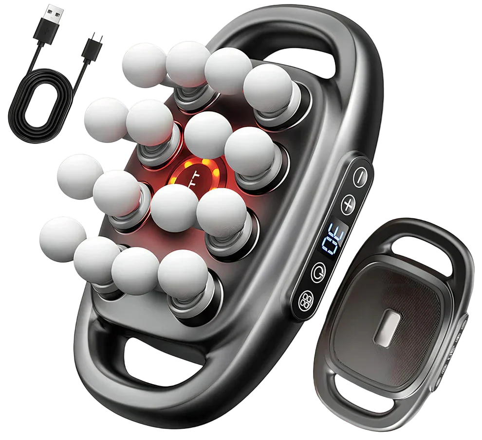 16 Head Massager — Deep Tissue with 30 Levels & Modes